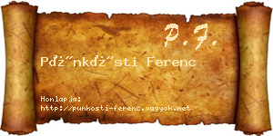 Pünkösti Ferenc névjegykártya