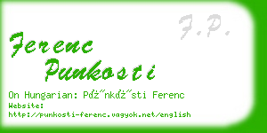 ferenc punkosti business card